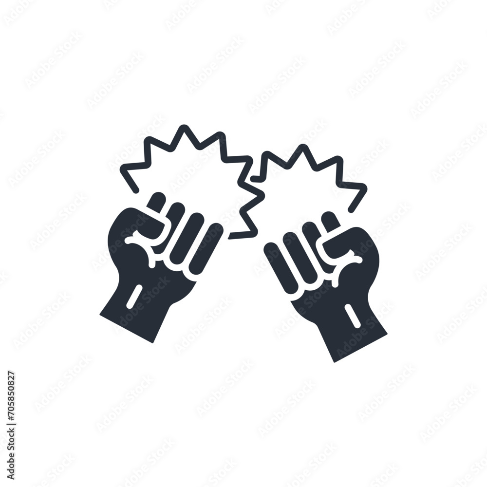 Poster fighting game icon. vector.editable stroke.linear style sign for use web design,logo.symbol illustra