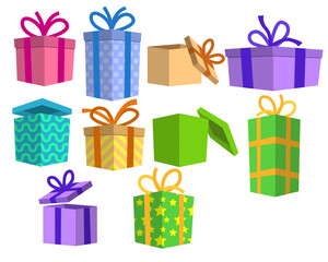 beautiful gift box on white background