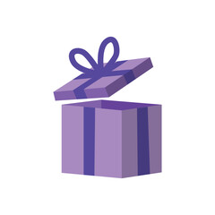 beautiful gift box on white background