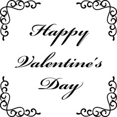 高級感のあるバレンタインデーのロゴ　ブラック