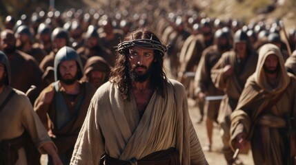 Jesus Christ and army of his followers