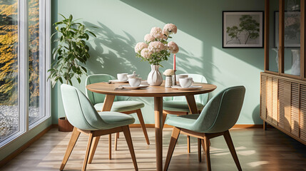 Embrace the simplicity of Scandinavian design in this stylish dining room. 