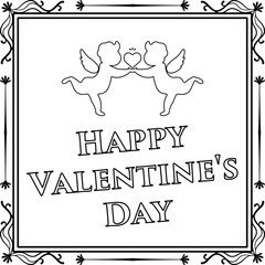 高級感のあるバレンタインデーのロゴ　ブラック