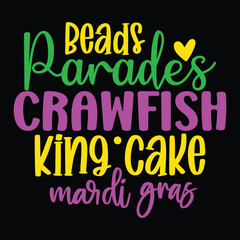 Obraz premium Beads Parades Crawfish King Cake Mardi Gras