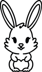 Naklejka premium cute easter bunny