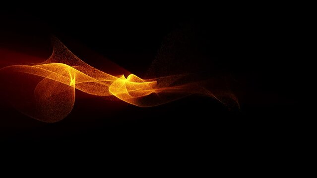  Glowing golden energy from particles.  The background is abstract