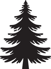 Obraz premium Tree silhouette editable vector illustration for logo icon isolated over white background