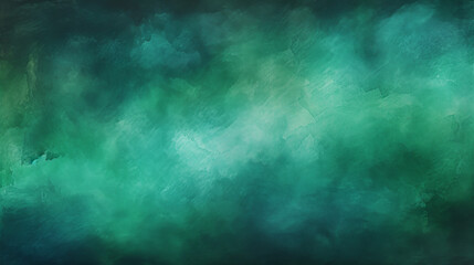 Green and black natural watercolor paint, on textured canvas, dark emerald, minimalist background. Web design banner concept
