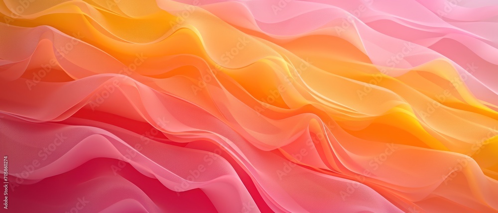 Poster a close up of a multicolored wallpaper with wavy lines on the bottom of the wall and bottom of the l