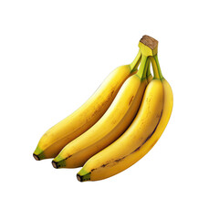 fresh ripe bananas, bunch of bananas isolated on transparent or white background