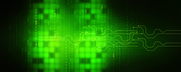 2d illustration Abstract futuristic electronic circuit technology background
