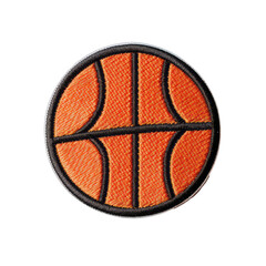 Obraz premium basketball embroidered patch badge. sport icon, isolated on transparent background