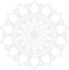 Vector Mandala Coloring Pages & Books
