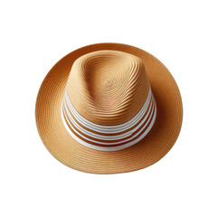 Fototapeta na wymiar beach hat, travel and beach resort fashion isolated on transparent background