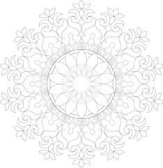 Vector Mandala Coloring Pages & Books
