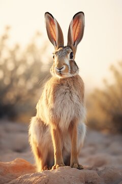 Jackrabbit rabbit in the desert