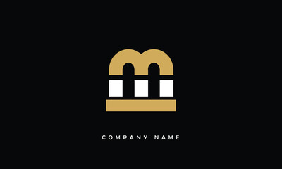 M, M Abstract letter Logo Monogram