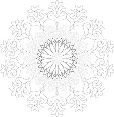 Vector Mandala Coloring Pages & Books