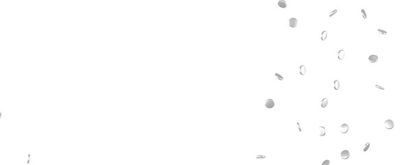 silver  Shower: Dynamic 3D Illustration of Dancing silver Confetti