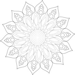Vector Mandala Coloring Pages & Books