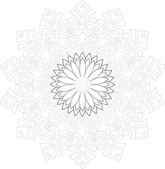 Vector Mandala Coloring Pages & Books