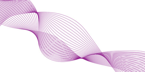 purple Abstract wave element for design. Digital frequency track equalizer. Stylized line art background. Vector illustration. Chrome technological wallpaper.