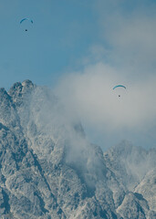 Paragliders in the Tatra Mountains