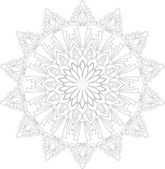 Vector Mandala Coloring Pages & Books