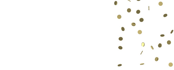 Sparkling Jubilation: Breathtaking 3D Illustration of Sparkling Gold Confetti Celebration