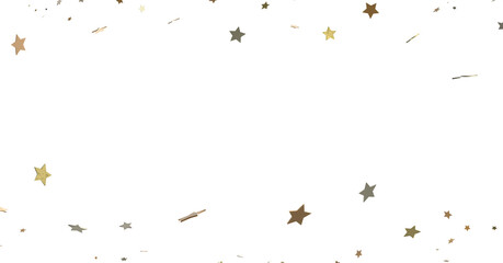 Celestial Cascades: 3D Illustration Conjures a Rainfall of Gold Stars