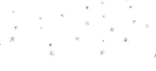 Snowflake Cascade: Mesmerizing 3D Illustration Depicting Descending Christmas Snowflakes