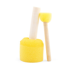 Various sponges isolated on the white background
