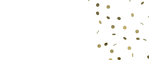 Sparkling Jubilation: Breathtaking 3D Illustration of Sparkling Gold Confetti Celebration