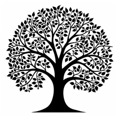 Obraz premium simple graphic of a tree - logo template on white background