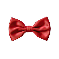 red bow tie - luxury fashion accessories on transparent background