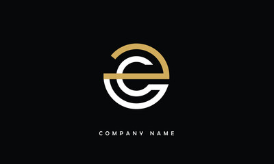 E, E Abstract Letter Logo Monogram