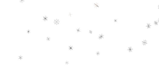 Snowflake Cascade: Mesmerizing 3D Illustration Depicting Descending Christmas Snowflakes