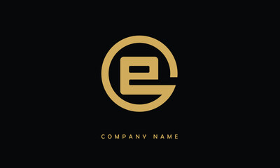 E, E Abstract Letter Logo Monogram