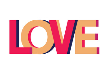 LOVE text design concept