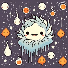 cute monster sticker