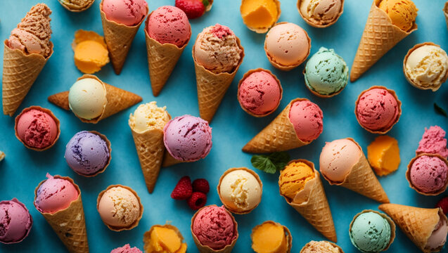  ice cream background pattern ai image 
