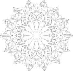 Vector Mandala Coloring Pages & Books
