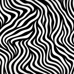 Trendy seamless zebra skin pattern vector for fashion, interior decor, and graphic design purposes - obrazy, fototapety, plakaty