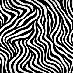 Foto op Aluminium Trendy seamless zebra skin pattern vector for fashion, interior decor, and graphic design purposes © Ilja