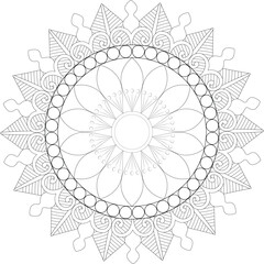 Vector Mandala Coloring Pages & Books