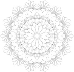 Vector Mandala Coloring Pages & Books