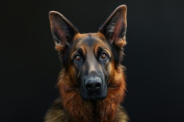 Fototapeta premium Portrait of a german shepherd dog.