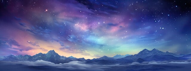 Naklejka premium colorful night sky background
