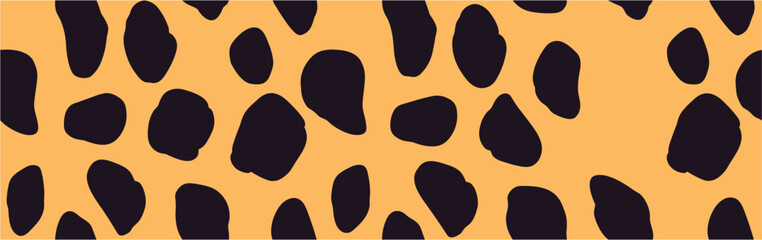 Fototapeta premium Wild cheetah spotted pattern. Illustration of cheetah fur, seamless. Leopard skin pattern.