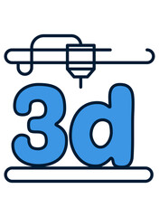 Icon or logo for a company that is dedicated to 3D printing, selling 3D printers, and everything related